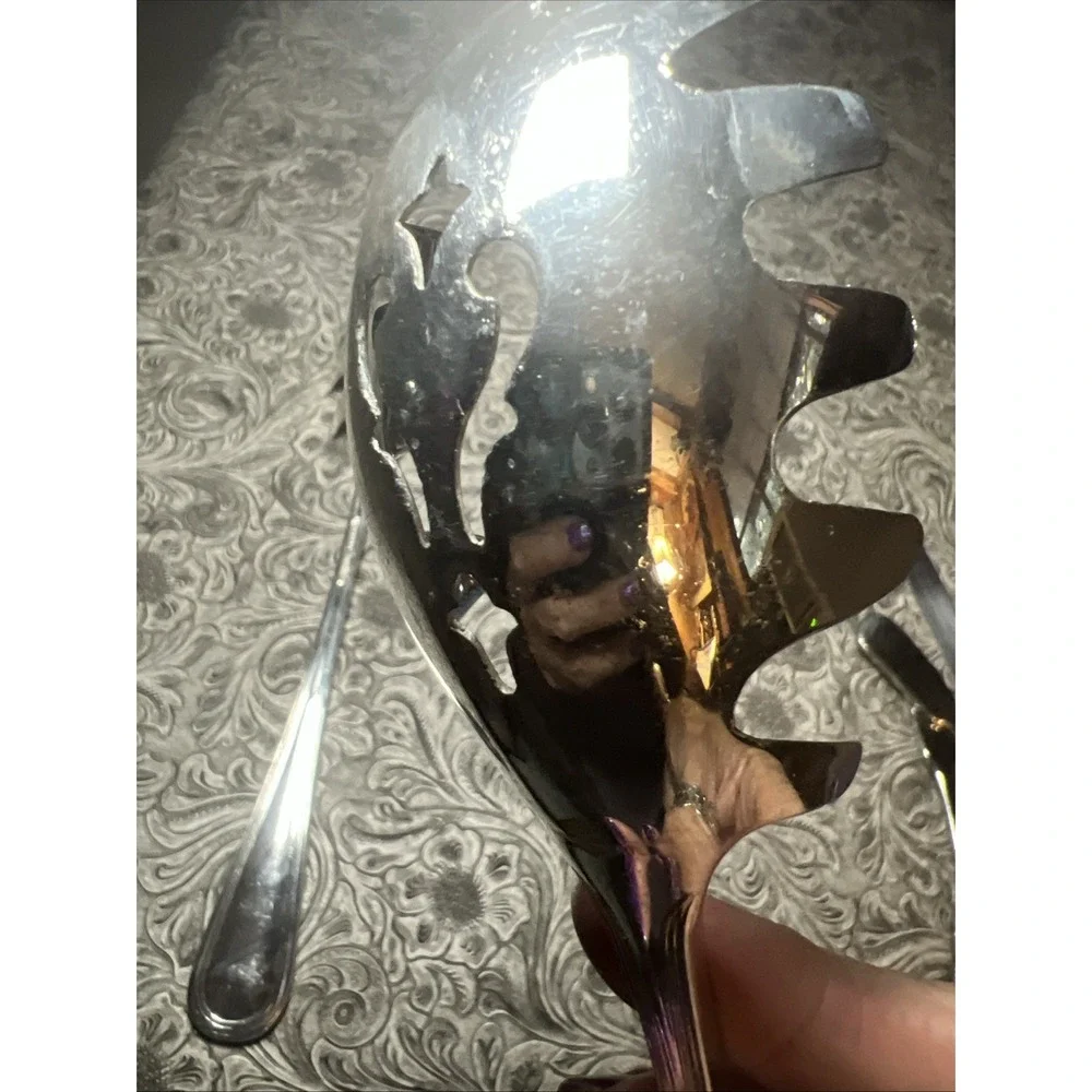 Gorham Heritage Silver-plated Spaghetti Serving Spoon Made In Italy X‎ 2